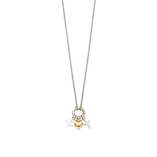 Load image into Gallery viewer, Love Faith Hope Charm Necklace by TI SENTO in Sterling Silver and 18ct Gold Vermeil
