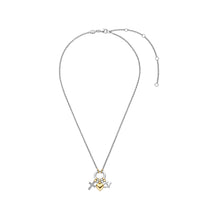 Load image into Gallery viewer, Love Faith Hope Charm Necklace by TI SENTO in Sterling Silver and 18ct Gold Vermeil
