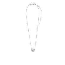 Load image into Gallery viewer, Ti Sento Silver CZ double circle Pendant Necklace
