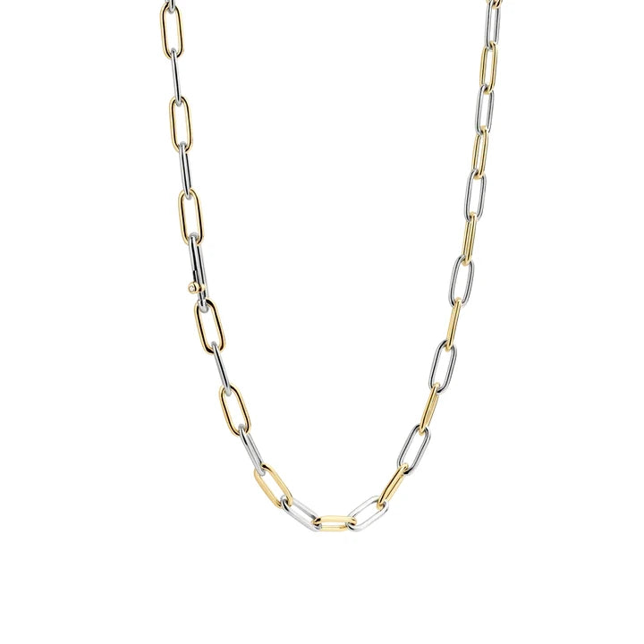 Ti Sento Closed Forever Chain Necklace 18ct Gold Vermeil / 925 Sterling Silver, view 2