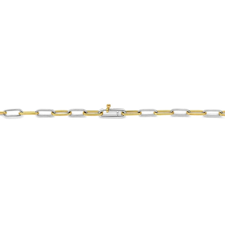 Ti Sento Closed Forever Chain Necklace 18ct Gold Vermeil / 925 Sterling Silver, view 3