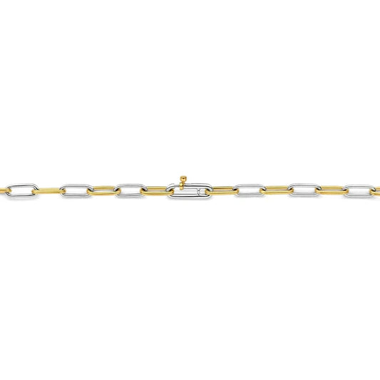 Ti Sento Closed Forever Chain Necklace 18ct Gold Vermeil / 925 Sterling Silver, view 3