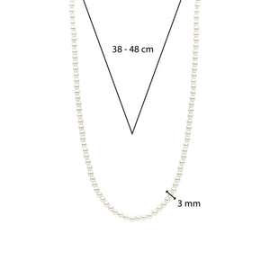 Ti Sento Pearl Silver Necklace