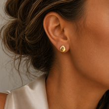 Load image into Gallery viewer, 18ct Yellow Gold Diamond Teardrop Stud Earrings
