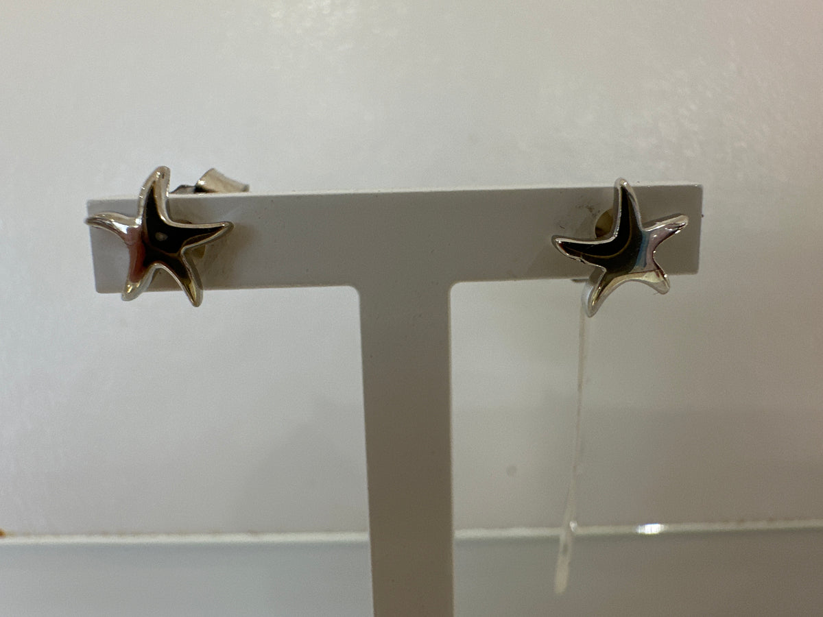 Sterling Silver Mini Starfish Studs, view 2