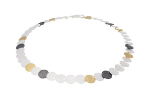 Three Tone 19cm Circular Link Bracelet