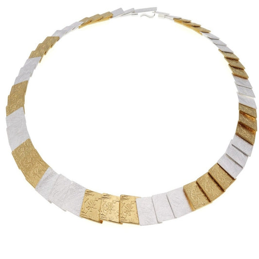 Mixed Sterling Silver and Gold Vermeil Necklace