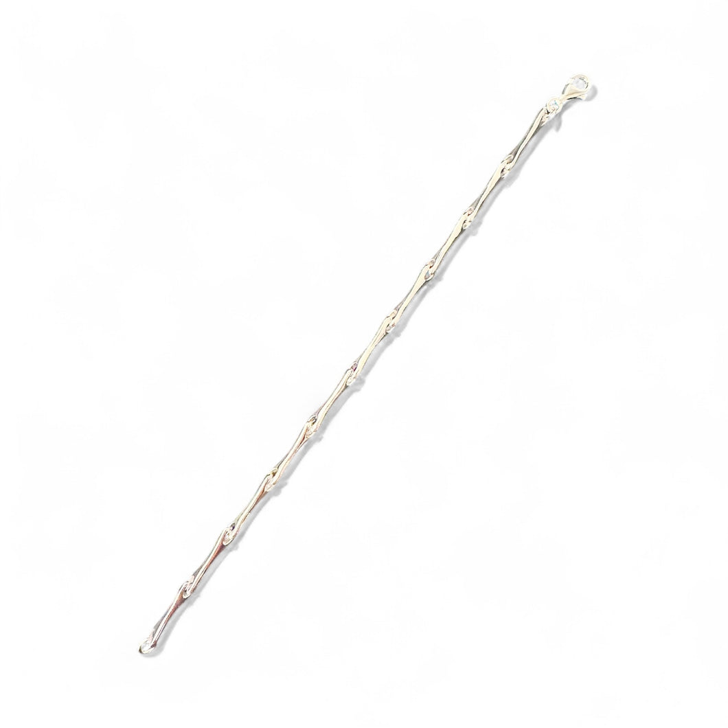 Sterling Silver Bone Link Bracelet