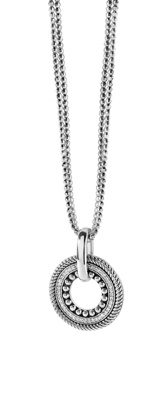 Ti Sento Rhodium Plated Pendant, view 3