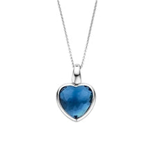 Load image into Gallery viewer, Dark Blue Heart Shaped stone Pendant

