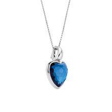 Load image into Gallery viewer, Dark Blue Heart Shaped stone Pendant
