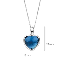 Load image into Gallery viewer, Dark Blue Heart Shaped stone Pendant
