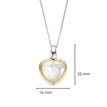 Load image into Gallery viewer, Mother of Pearl Heart Shaped stone Vermeil Pendant
