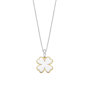 NEW IN - Ti Sento Gold Plated 4 leaf clover Mother of Pearl Pendant