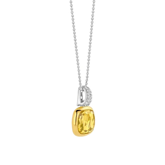 Gold Vermeil Yellow Stone Pendant, view 2