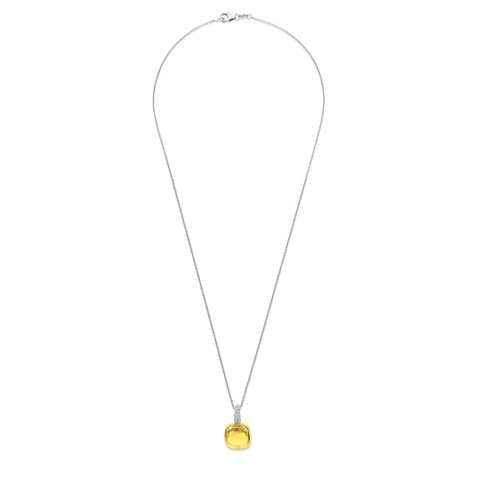 Gold Vermeil Yellow Stone Pendant, view 4