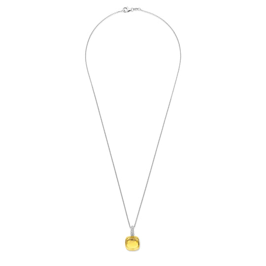 Gold Vermeil Yellow Stone Pendant, view 4
