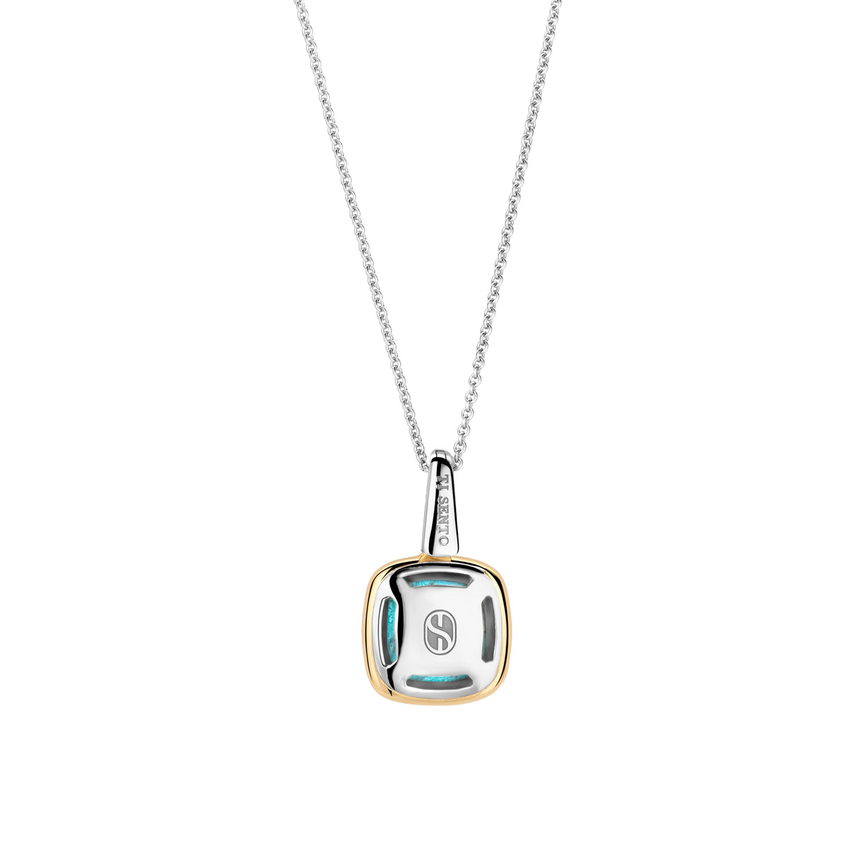 Gold Vermeil Turquoise Pendant on Sterling Silver Chain, view 4