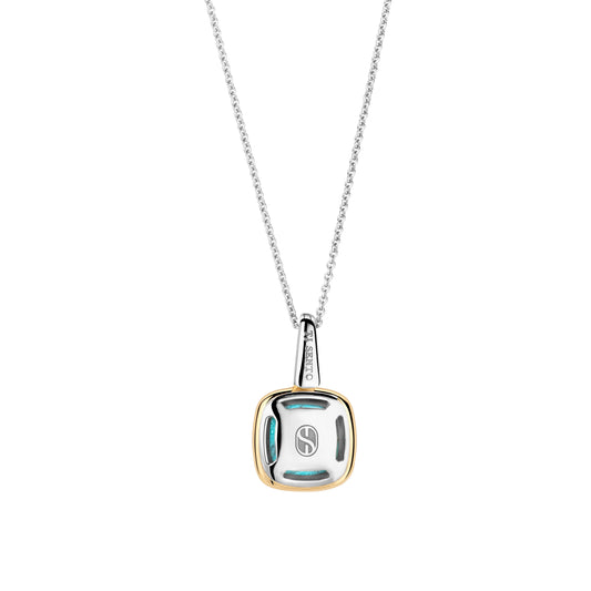 Gold Vermeil Turquoise Pendant on Sterling Silver Chain, view 4