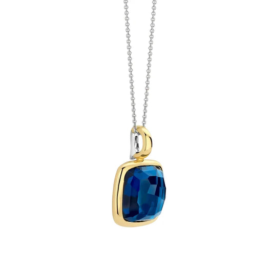 Gold Vermeil Blue Stone Pendant, view 2