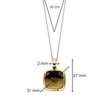 Load image into Gallery viewer, NEW - Sterling Silver and Vermeil Khaki coloured stone Pendant
