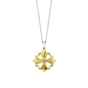 NEW for 2025 -Ti Sento Silver Vermeil Clover Pendant