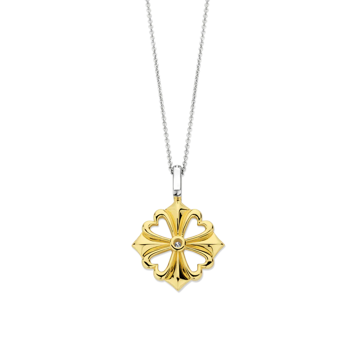 NEW for 2025 -Ti Sento Silver Vermeil Clover Pendant