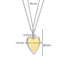 Load image into Gallery viewer, Ti Sento Sterling Silver Vermeil Detachable Heart Pendant
