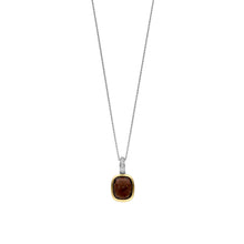 Load image into Gallery viewer, NEW - Sterling Silver and Vermeil pillow shaped Smoky Quartz Pendant
