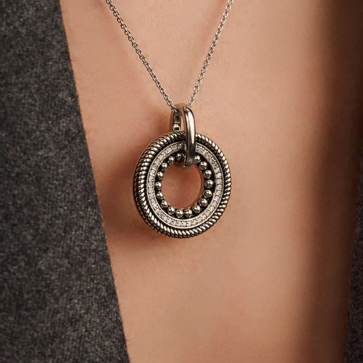 Ti Sento Structure Circle Pendant, view 4