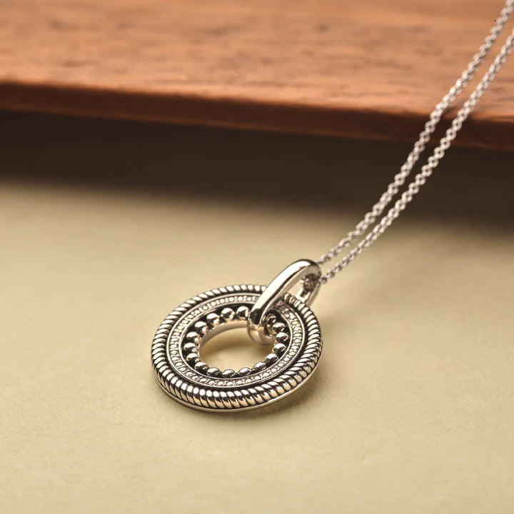 Ti Sento Structure Circle Pendant, view 7