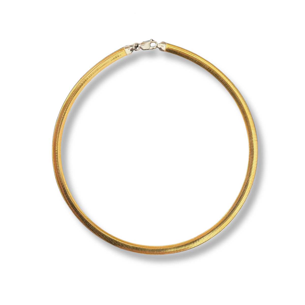 Reversible Gold Vermeil and Sterling Silver Flat Collar Necklace