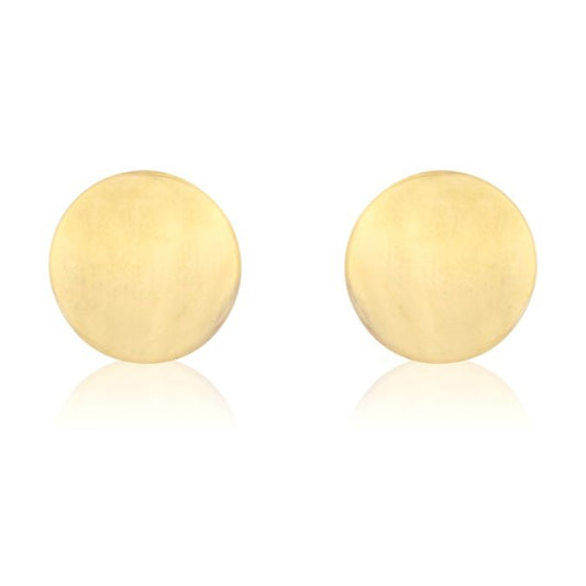 9ct Yellow Gold round stud earrings