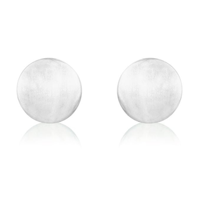 9ct White Gold Mini Round Stud Earrings