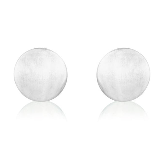 9ct White Gold Mini Round Stud Earrings