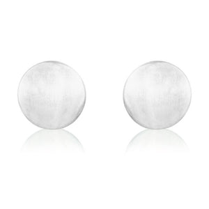 9ct White Gold mini round Stud Earrings