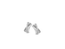Load image into Gallery viewer, Sterling Silver Structure Crossover Hoop Earrings by TI SENTO
