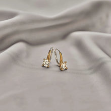 Load image into Gallery viewer, Ti Sento Sterling Silver Vermeil Classic Zirconia Hoops
