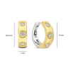 Ti Sento Sterling Silver Vermeil Classic Zirconia Hoops