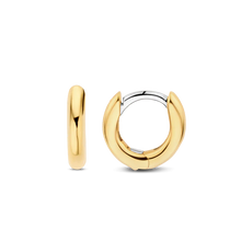 Load image into Gallery viewer, Small Silver Yellow Gold plated Hoop Earrings
