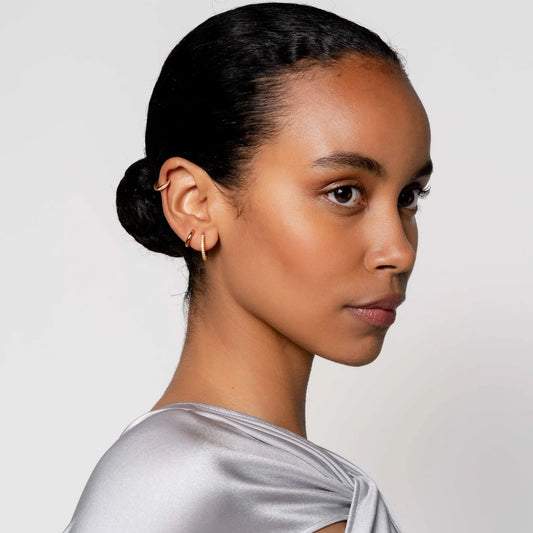 Gold Vermeil Hoop Earrings, view 3