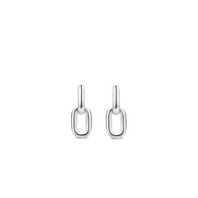 Load image into Gallery viewer, Ti Sento Sterling Silver Signature Chain Hoops
