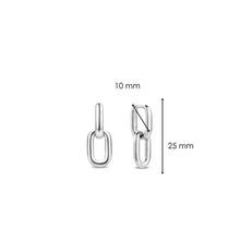 Load image into Gallery viewer, Ti Sento Sterling Silver Signature Chain Hoops
