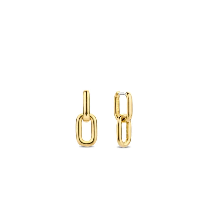 Ti Sento Sterling Silver Vermeil Signature Chain Hoops
