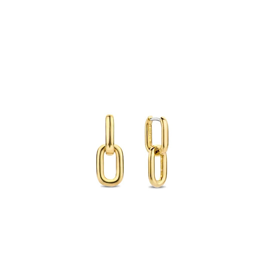 Ti Sento Sterling Silver Vermeil Signature Chain Hoops