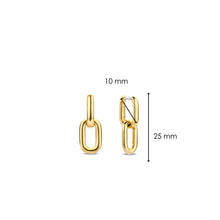Load image into Gallery viewer, Ti Sento Sterling Silver Vermeil Signature Chain Hoops
