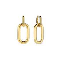 Load image into Gallery viewer, Ti Sento Yellow Gold plated double Hoop Earrings
