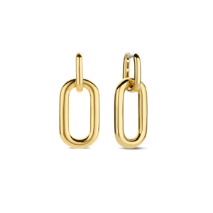 Ti Sento Yellow Gold plated double Hoop Earrings