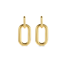 Load image into Gallery viewer, Ti Sento Yellow Gold plated double Hoop Earrings
