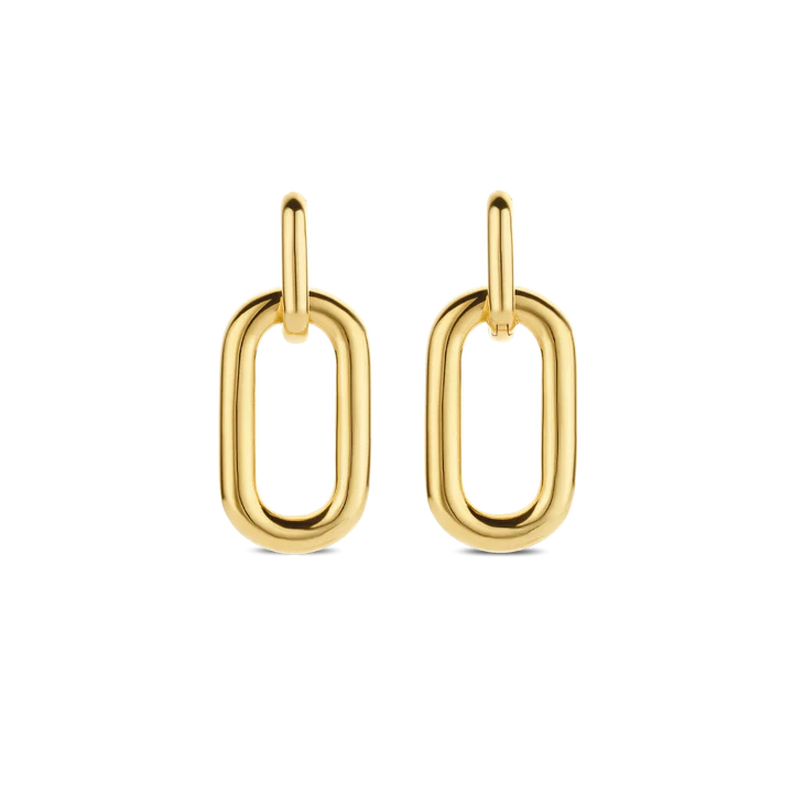 Ti Sento Yellow Gold plated double Hoop Earrings